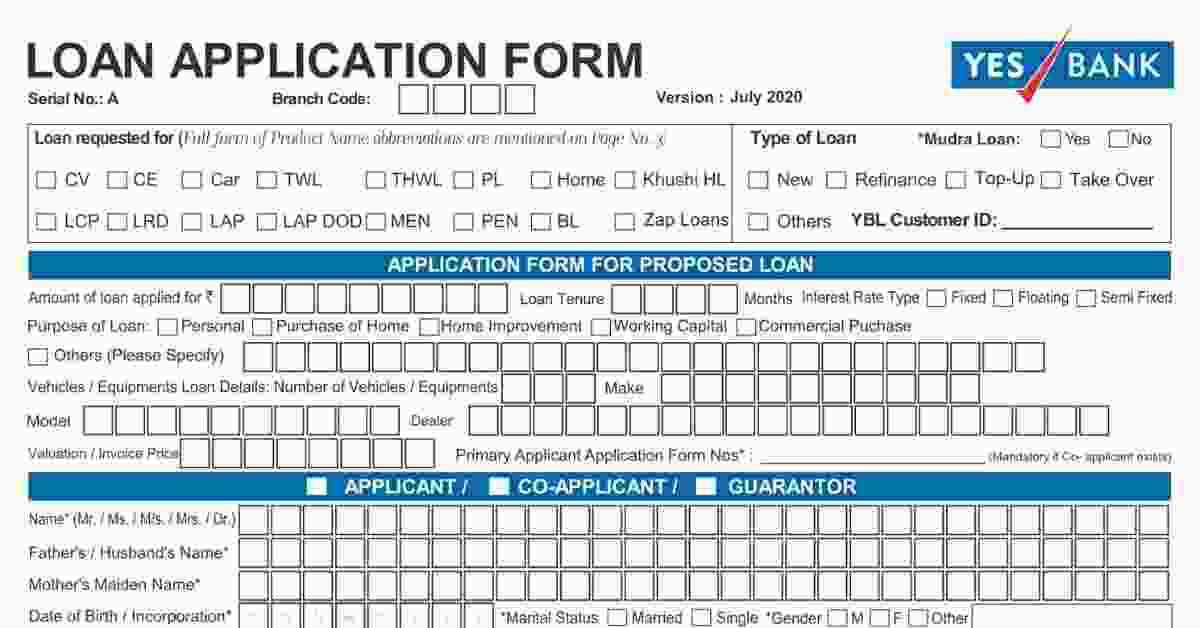 [pdf] YES Bank Loan Application Form PDF MyPDF